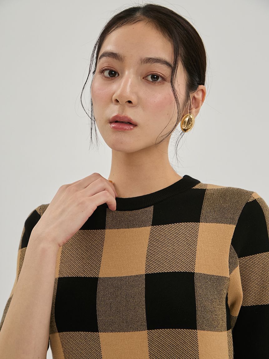 Mila Owen「アンサンブルＰＫデザインニットミニワンピース」|ワンピース|