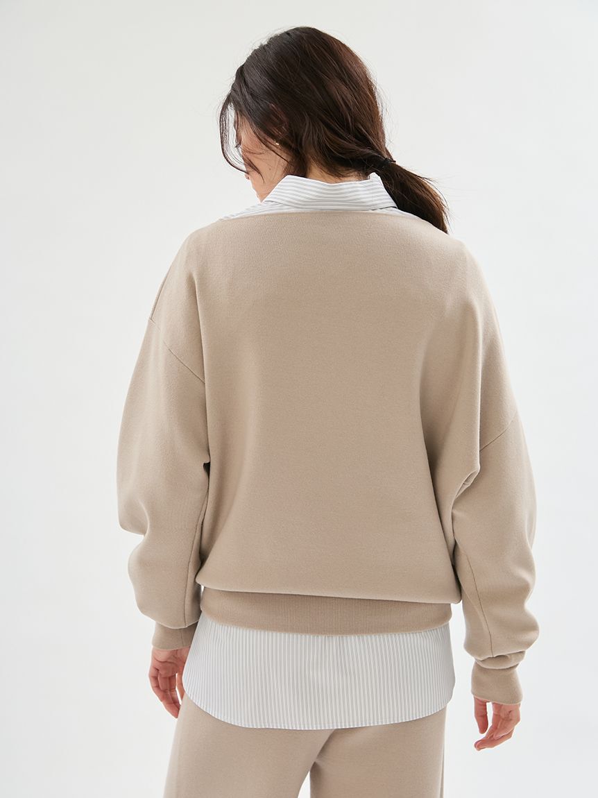 emmi atelier「ウールミックスオフショルダーニット【セットアップ対応】」|ニット・セーター|