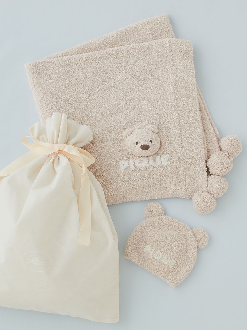 GELATO PIQUE KIDS & BABY「【ラッピング済み】【BABY】パウダーベアブランケット＆キャップSET」|その他ベビー用品|BEG