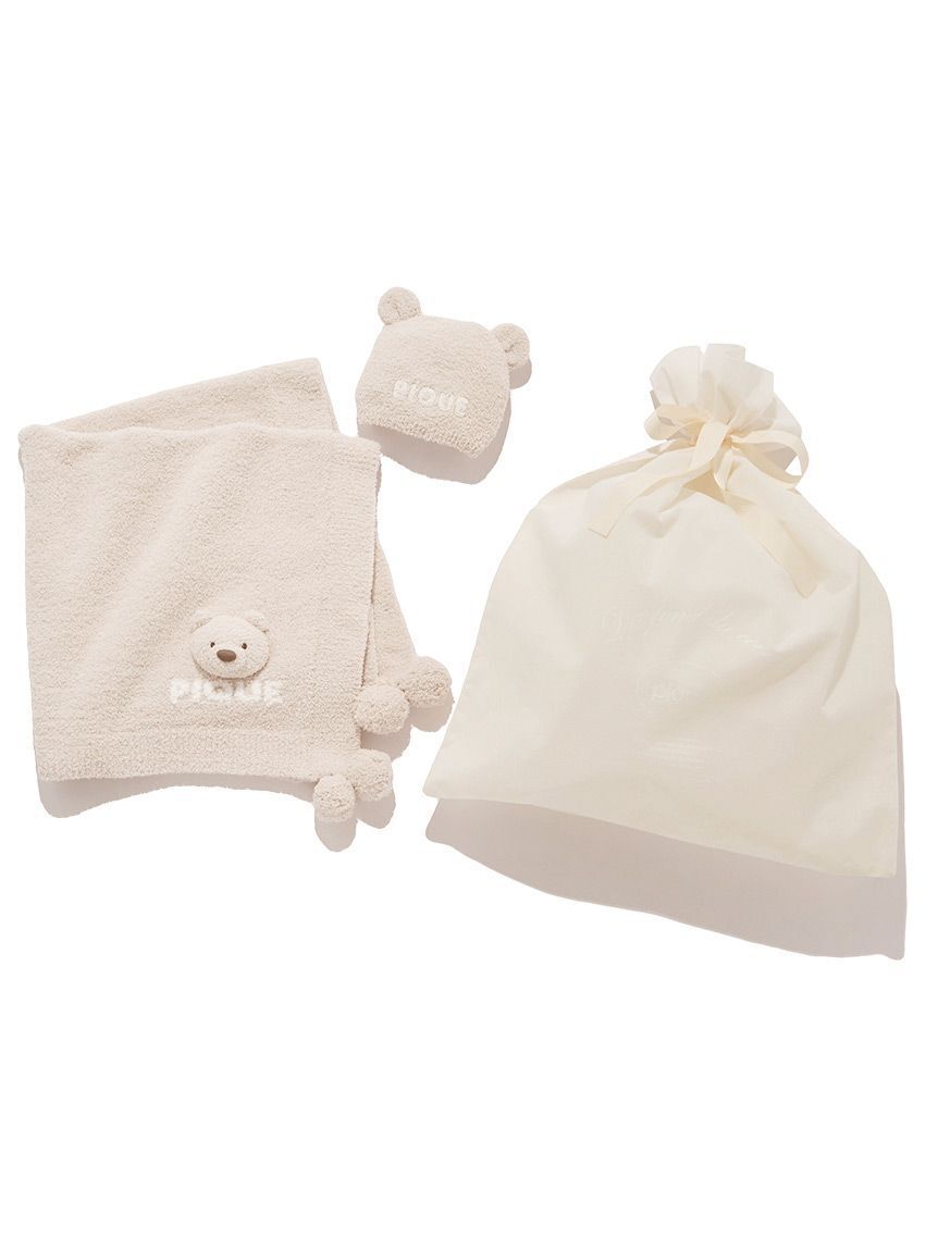 GELATO PIQUE KIDS & BABY「【ラッピング済み】【BABY】パウダーベアブランケット＆キャップSET」|その他ベビー用品|