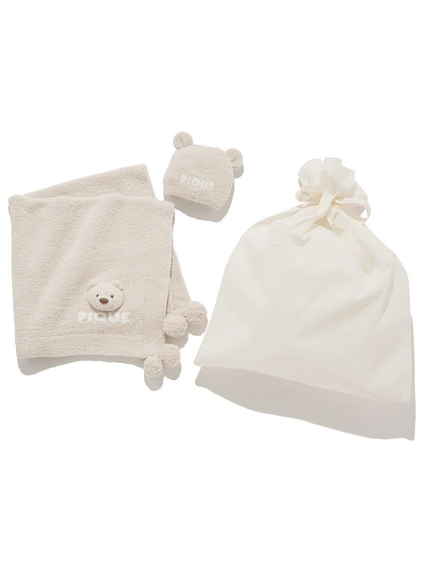 GELATO PIQUE KIDS & BABY「【ラッピング済み】【BABY】パウダーベアブランケット＆キャップSET」|その他ベビー用品|