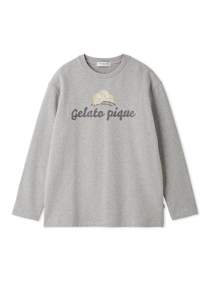 GELATO PIQUE HOMME「【HOMME】【抗菌防臭】インレイジェラートロゴロンＴ」|ルームウェア|GRY