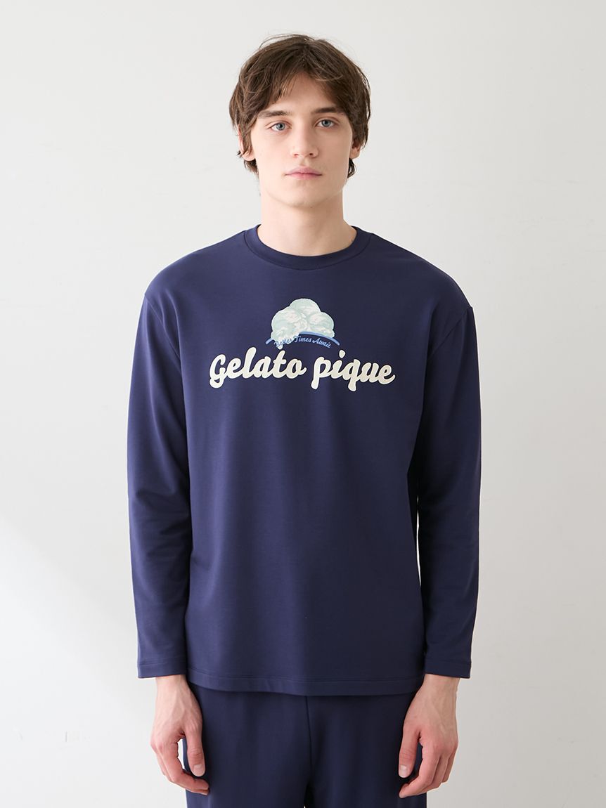 GELATO PIQUE HOMME「【HOMME】【抗菌防臭】インレイジェラートロゴロンＴ」|ルームウェア|
