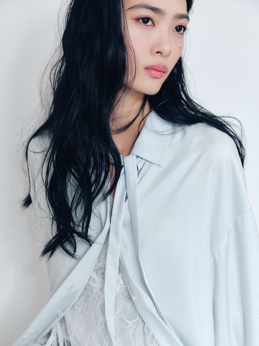 FRAY I.D「【ウォッシャブル】2wayサテンボウタイスキッパーシャツ」|シャツ・ブラウス|LBLU