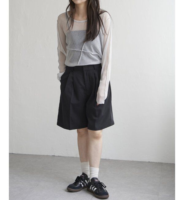 VENCE share style「ラメチュール切り替えプルオーバー」|Tシャツ・カットソー|