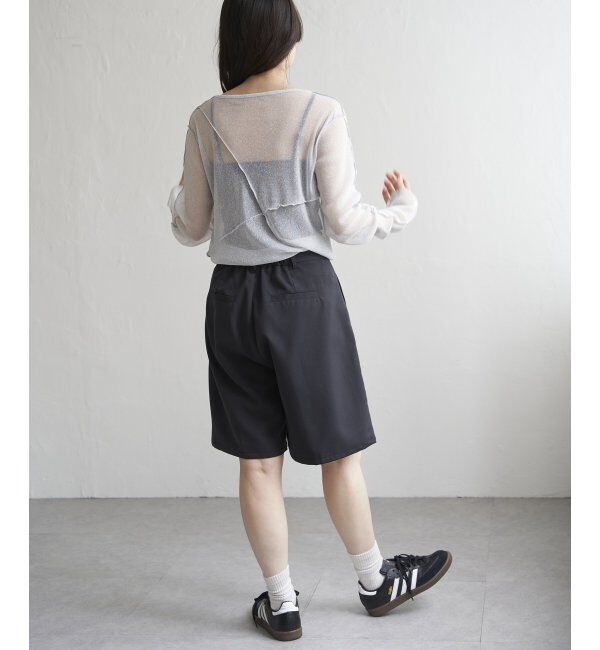VENCE share style「ラメチュール切り替えプルオーバー」|Tシャツ・カットソー|