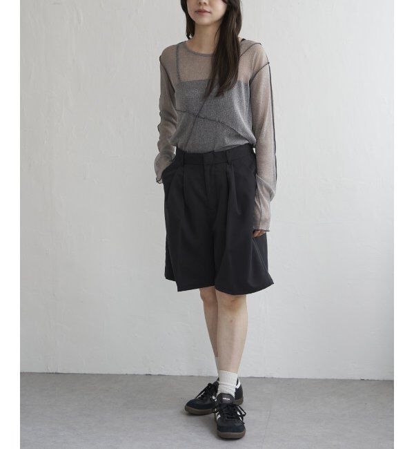VENCE share style「ラメチュール切り替えプルオーバー」|Tシャツ・カットソー|