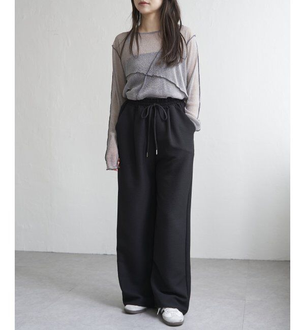 VENCE share style「ラメチュール切り替えプルオーバー」|Tシャツ・カットソー|