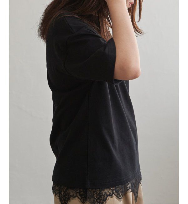 VENCE share style「裾レースレイヤード風Tシャツ」|Tシャツ・カットソー|