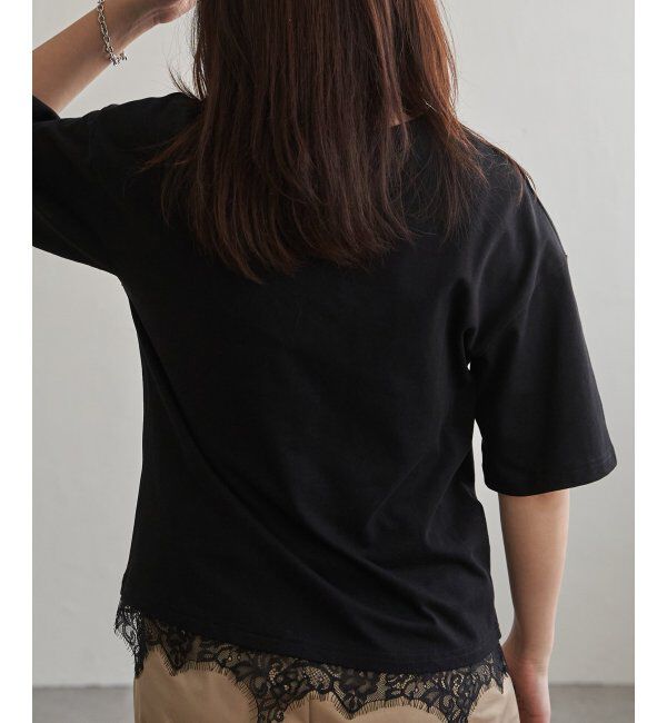 VENCE share style「裾レースレイヤード風Tシャツ」|Tシャツ・カットソー|