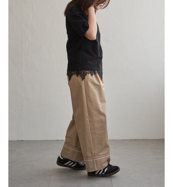 VENCE share style「裾レースレイヤード風Tシャツ」|Tシャツ・カットソー|