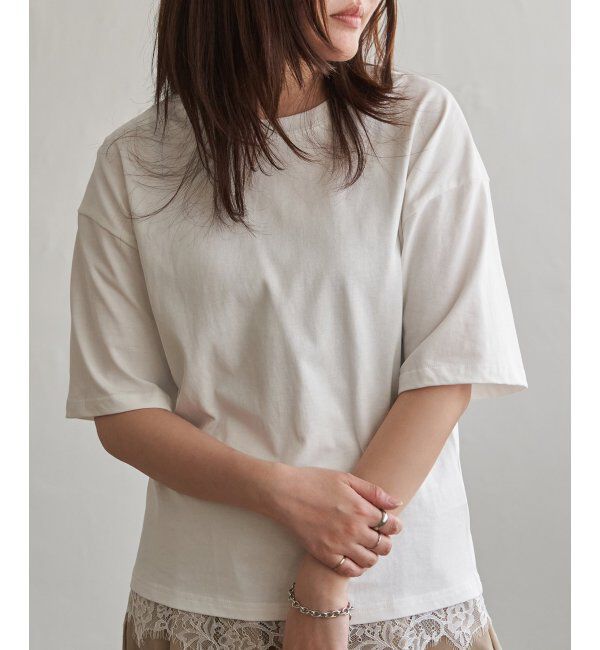 VENCE share style「裾レースレイヤード風Tシャツ」|Tシャツ・カットソー|