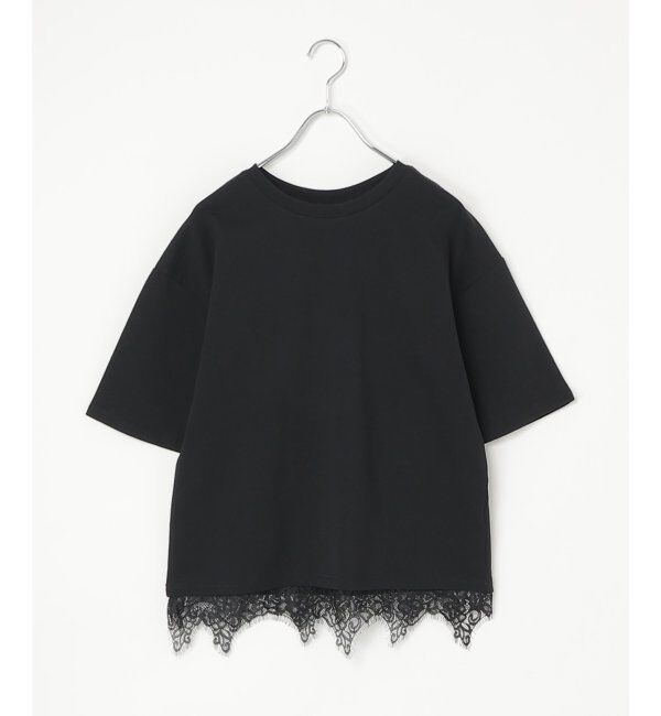 VENCE share style「裾レースレイヤード風Tシャツ」|Tシャツ・カットソー|