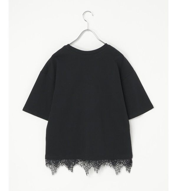 VENCE share style「裾レースレイヤード風Tシャツ」|Tシャツ・カットソー|