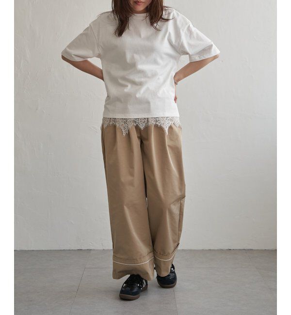 VENCE share style「裾レースレイヤード風Tシャツ」|Tシャツ・カットソー|
