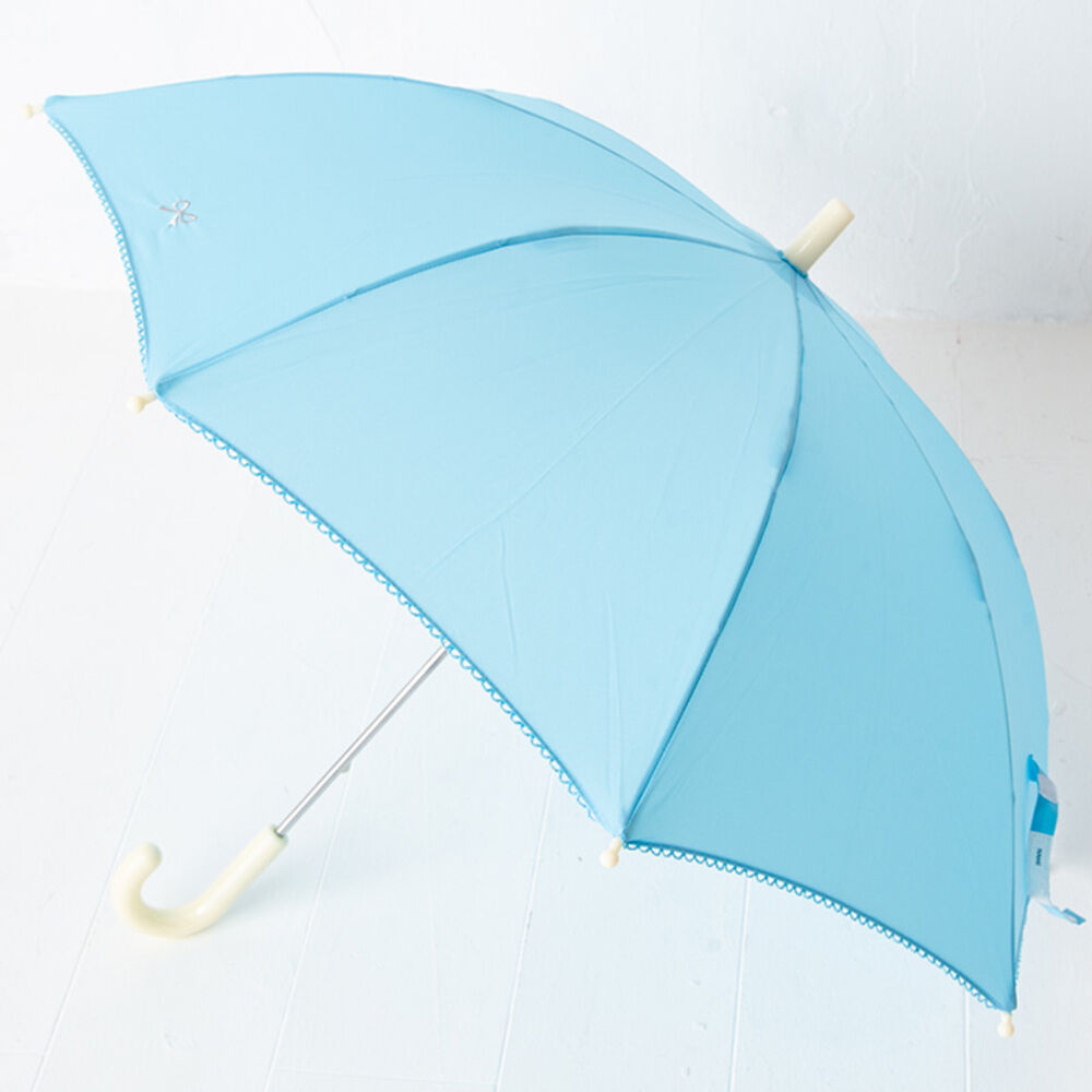 BACKYARD FAMILY「ポプキンズ POMPKINS 傘 キッズ 通販 リボン 刺繍傘 子供傘 キッズ傘 雨傘 かさ カサ」|傘|ブルー1
