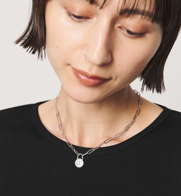 UNITED ARROWS「ラウンド ロック パヴェ チェーン ネックレス」|ネックレス|