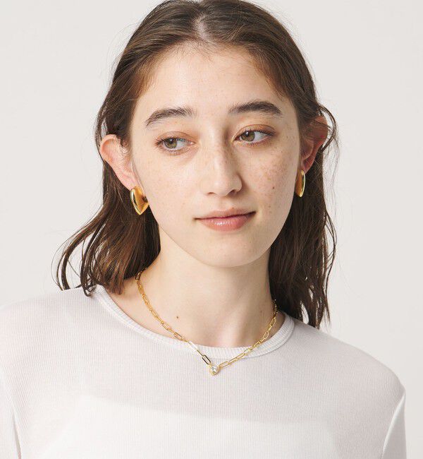 UNITED ARROWS「ハート  ビジュー チェーン ネックレス」|ネックレス|