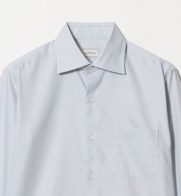 UNITED ARROWS green label relaxing「コットン ヘリンボーン ワイドカラー ドレスシャツ -形態安定-」|シャツ・ブラウス|