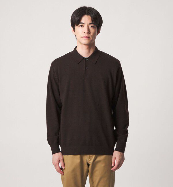 UNITED ARROWS green label relaxing「【WEB限定】JUST fit ハイゲージ ジャケイン ニットポロ」|ニット・セーター|