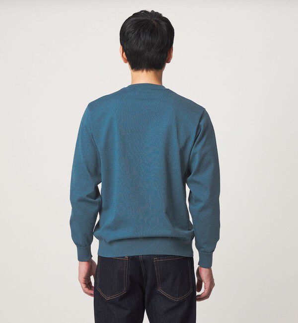 UNITED ARROWS green label relaxing「A+ MOULINE ポリエステル クルーネック ニット」|ニット・セーター|