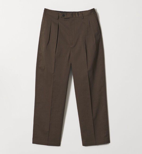 STEVEN ALAN「＜Steven Alan＞ P/RA トロピカル イン ツープリーツ ドレス トラウザーズ ハーフイージー」|スラックス|DK.BROWN