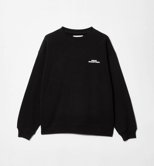 NICE WEATHER「＜NICE WEATHER＞ロゴ スウェット」|Tシャツ・カットソー|BLACK