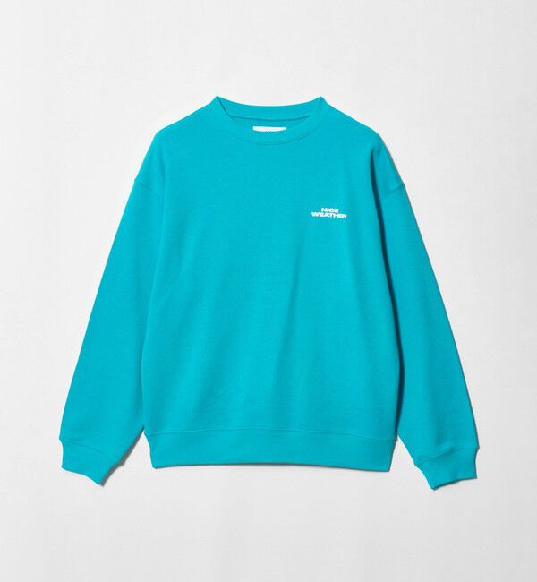NICE WEATHER「＜NICE WEATHER＞ロゴ スウェット」|Tシャツ・カットソー|TURQUOISE