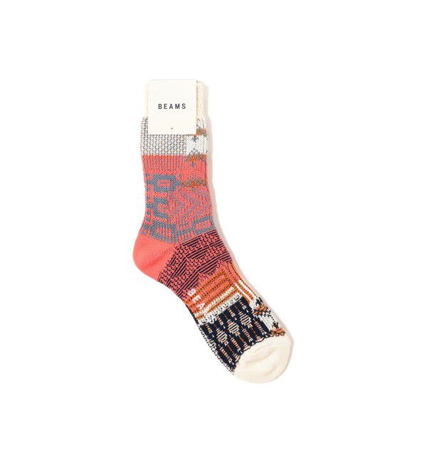 BEAMS「BEAMS / マルチジャカード ソックス」|ソックス|BEIGE