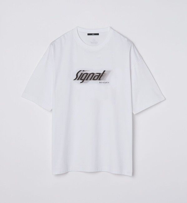 SHIPS「SHIPS:〈遮熱/UVカット/吸水速乾/接触冷感〉SHELTECH(R) ロゴ Tシャツ」|Tシャツ・カットソー|