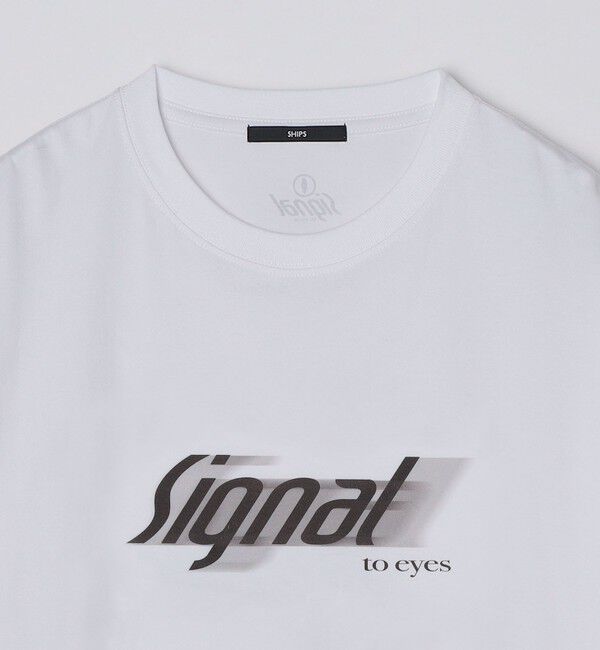 SHIPS「SHIPS:〈遮熱/UVカット/吸水速乾/接触冷感〉SHELTECH(R) ロゴ Tシャツ」|Tシャツ・カットソー|