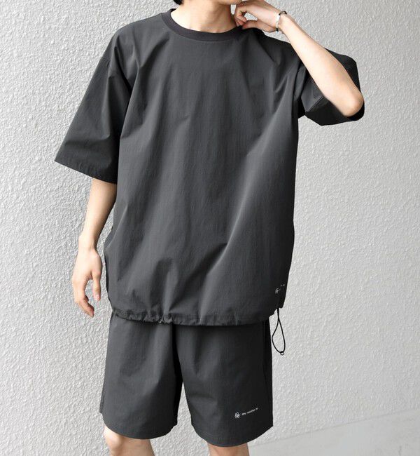 SHIPS any「【WEB限定】〈接触冷感/撥水〉ワッシャーナイロン スピンドル Tシャツ＋イージーショーツ セットアップ◇」|Tシャツ・カットソー|