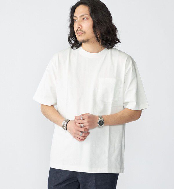 SHIPS「SHIPS: コットンUSA クルーネック ポケット Tシャツ」|Tシャツ・カットソー|