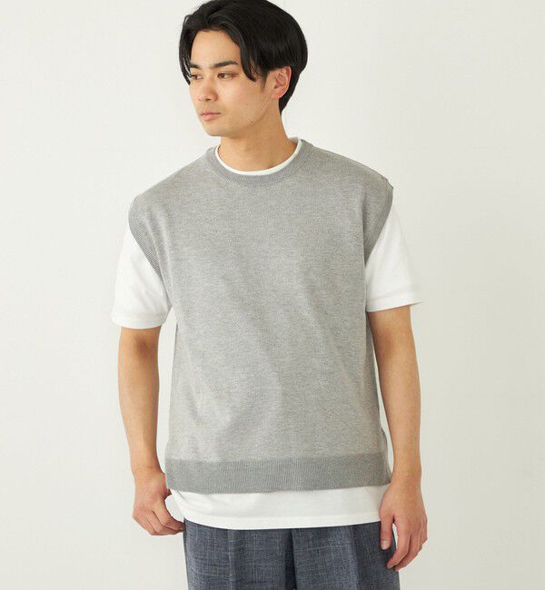 SHIPS Colors 「SHIPS Colors:〈洗濯機可能〉ベスト Tシャツ アンサンブル◇」|ニット・セーター|