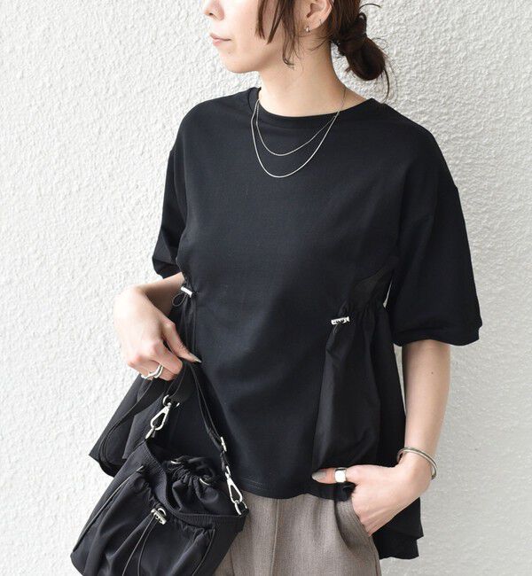 SHIPS Colors 「SHIPS Colors:〈洗濯機可能〉ミニ裏毛 ドッキング トップス◇」|Tシャツ・カットソー|
