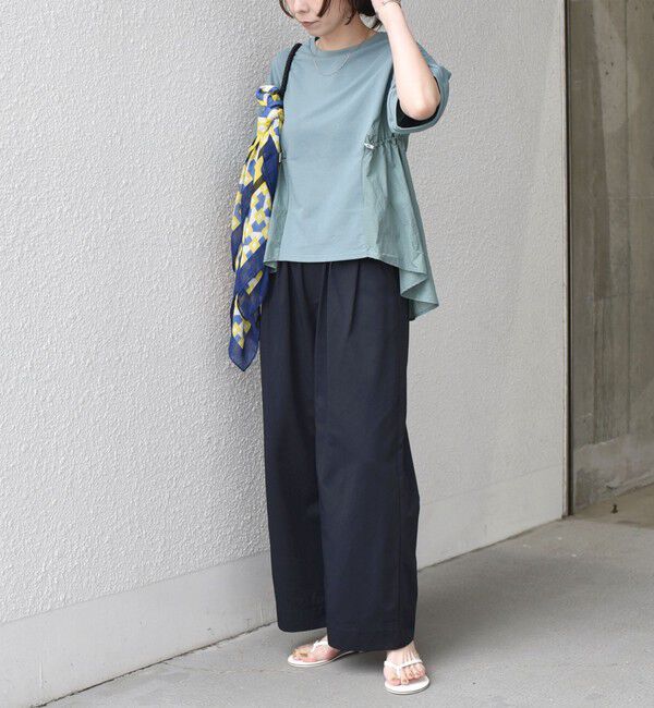 SHIPS Colors 「SHIPS Colors:〈洗濯機可能〉ミニ裏毛 ドッキング トップス◇」|Tシャツ・カットソー|