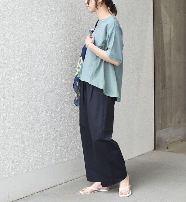 SHIPS Colors 「SHIPS Colors:〈洗濯機可能〉ミニ裏毛 ドッキング トップス◇」|Tシャツ・カットソー|