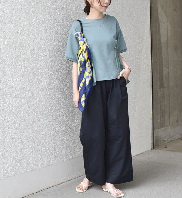 SHIPS Colors 「SHIPS Colors:〈洗濯機可能〉ミニ裏毛 ドッキング トップス◇」|Tシャツ・カットソー|
