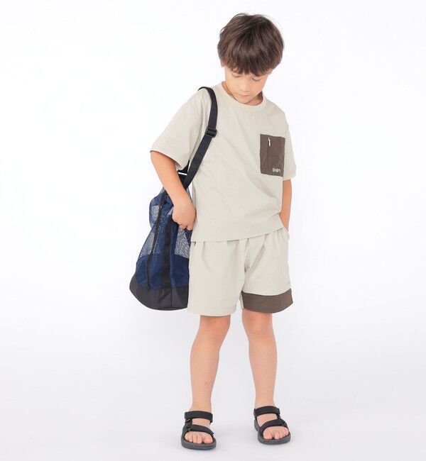 SHIPS KIDS「SHIPS KIDS:100～130cm / 〈UVカット〉ドライ ポケット TEE」|Tシャツ・カットソー|