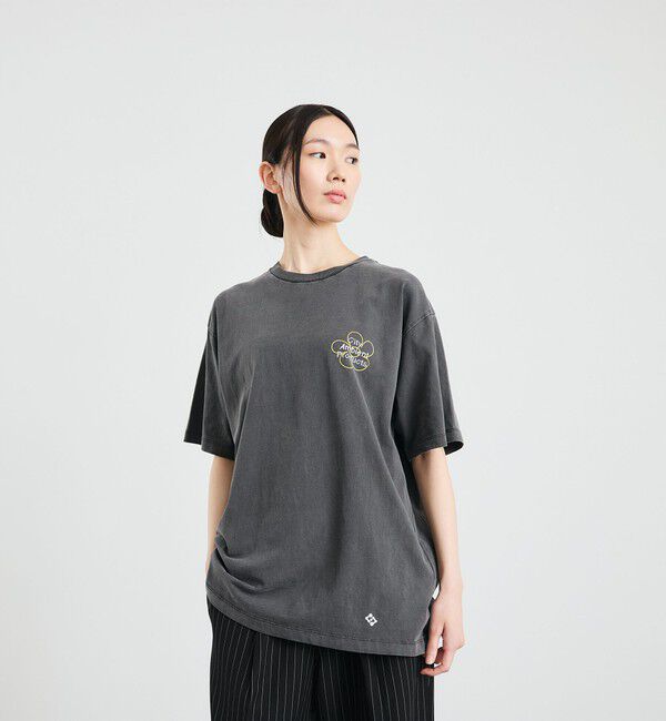 SHIPS「City Ambient Products: フラワー プリント フェード ピグメント Tシャツ」|Tシャツ・カットソー|