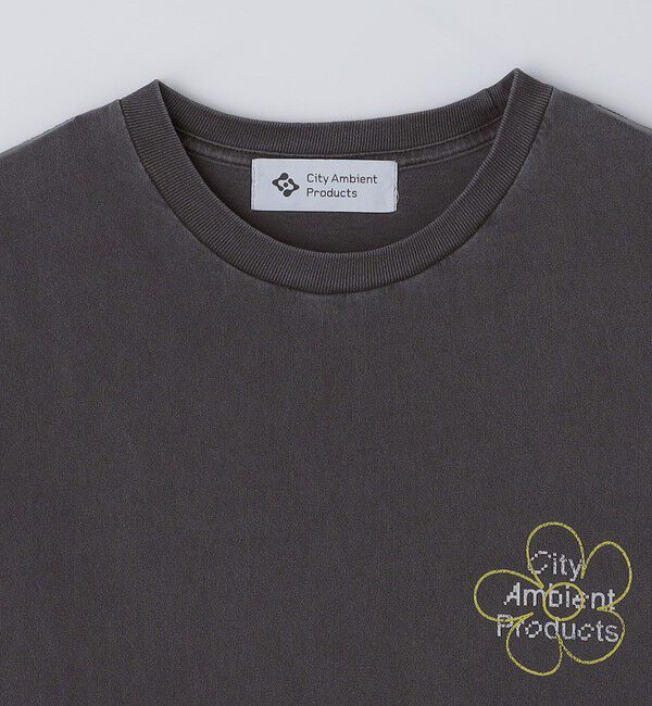 SHIPS「City Ambient Products: フラワー プリント フェード ピグメント Tシャツ」|Tシャツ・カットソー|