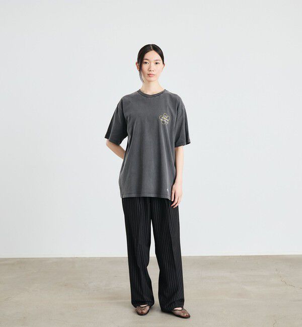 SHIPS「City Ambient Products: フラワー プリント フェード ピグメント Tシャツ」|Tシャツ・カットソー|