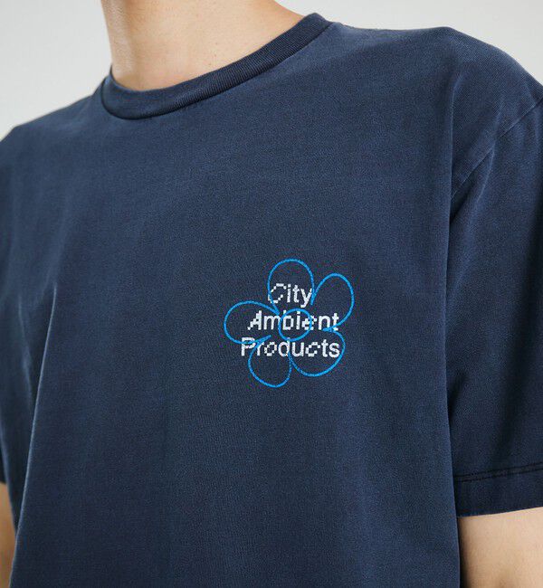 SHIPS「City Ambient Products: フラワー プリント フェード ピグメント Tシャツ」|Tシャツ・カットソー|