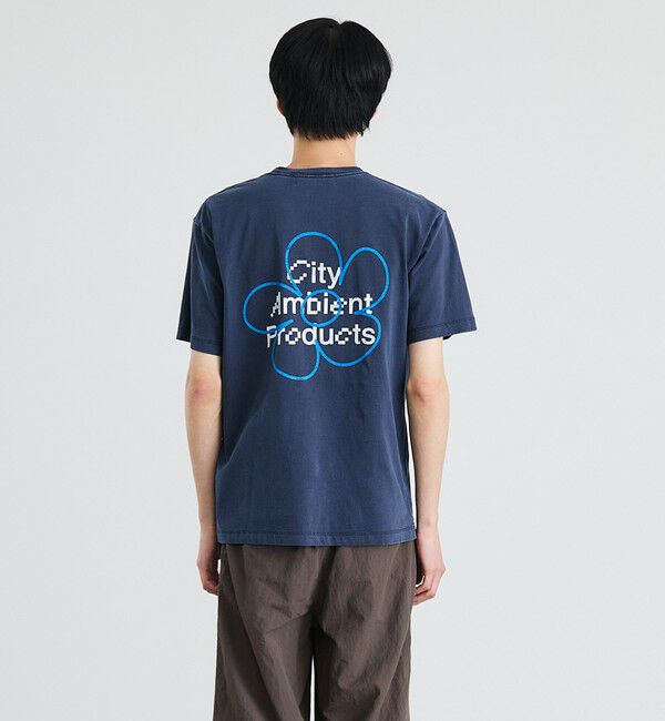 SHIPS「City Ambient Products: フラワー プリント フェード ピグメント Tシャツ」|Tシャツ・カットソー|