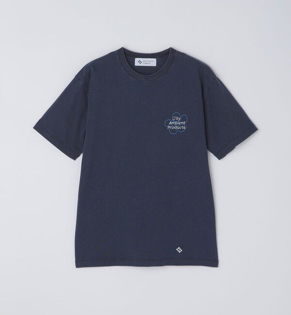 SHIPS「City Ambient Products: フラワー プリント フェード ピグメント Tシャツ」|Tシャツ・カットソー|