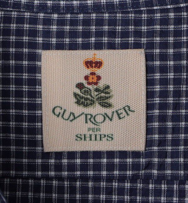 SHIPS「GUY ROVER: コットン リネン マイクロチェック ワンピース カラー シャツ」|シャツ・ブラウス|