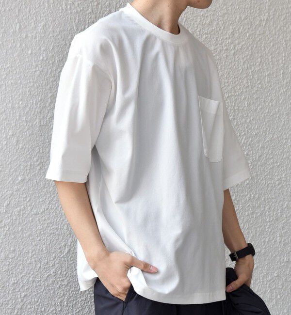 SHIPS any「SHIPS any: SOLOTEX(R) バックピケ リラックス ポケット付き ショートリーブ Tシャツ 26SS◇」|Tシャツ・カットソー|