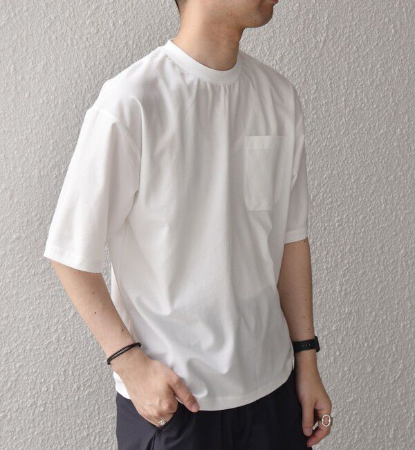 SHIPS any「SHIPS any: SOLOTEX(R) バックピケ リラックス ポケット付き ショートリーブ Tシャツ 26SS◇」|Tシャツ・カットソー|