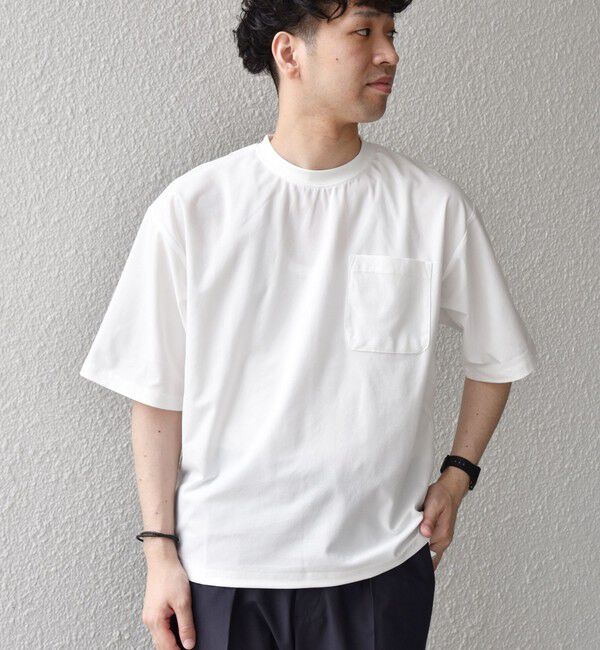 SHIPS any「SHIPS any: SOLOTEX(R) バックピケ リラックス ポケット付き ショートリーブ Tシャツ 26SS◇」|Tシャツ・カットソー|