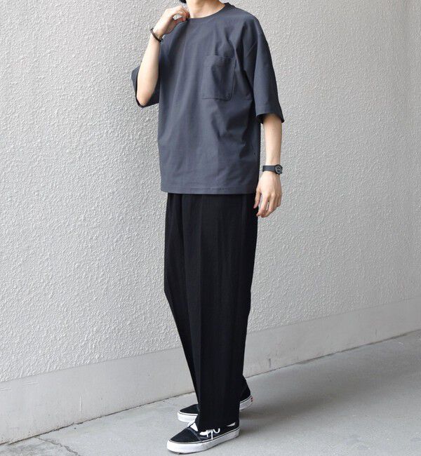 SHIPS any「SHIPS any: SOLOTEX(R) バックピケ リラックス ポケット付き ショートリーブ Tシャツ 26SS◇」|Tシャツ・カットソー|